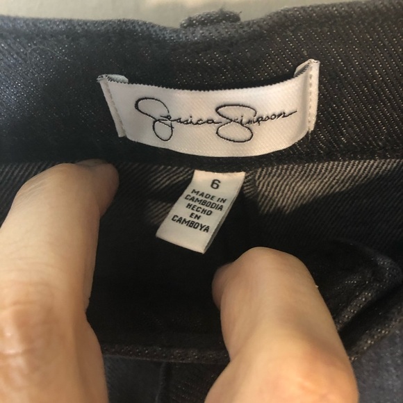 Jessica Simpson Cargo Wide Leg Jean Women Sz 6 29X31 Washed Black High Rise NWT - Picture 10 of 10